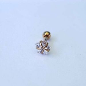 16g star shaped bar
6mm long 
Surgical steel 

Ca
